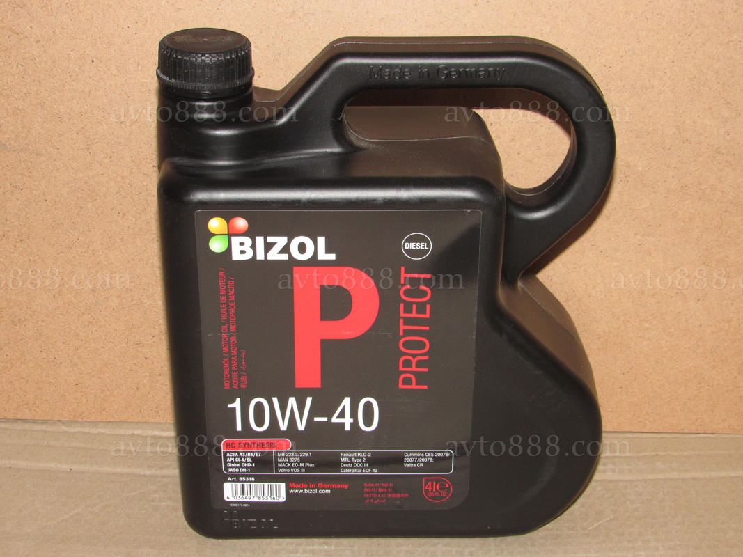 Масло 10w40 BIZOL Allround CL-4 4л   -стара diesel Protect-