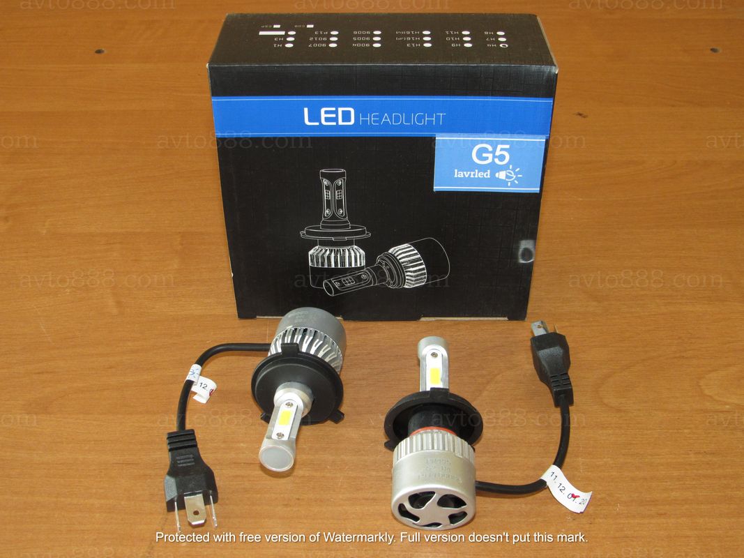 Лампочка 12v Н4 LED-G5 lavrled 6500 K (БіLED) 36 W 8000 Lumen   (гарант.=1рік)