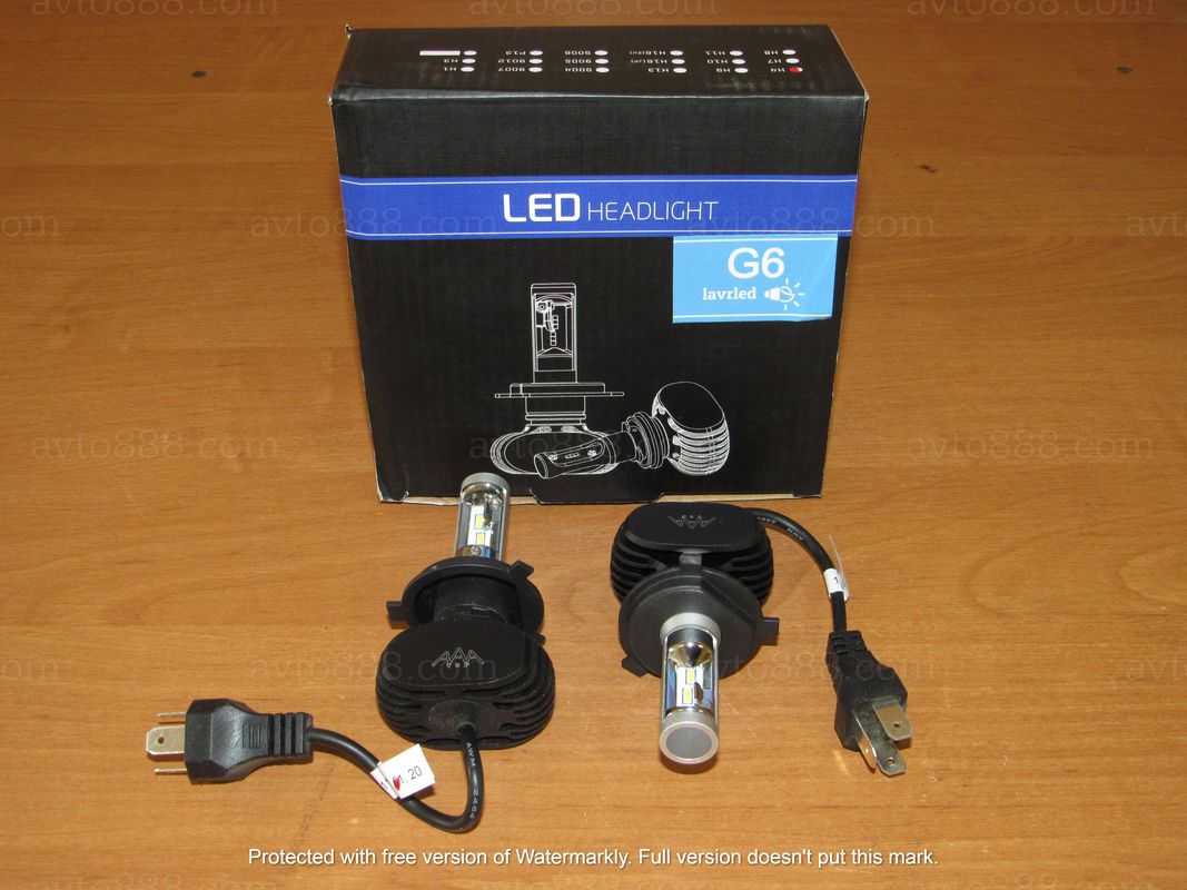 Лампочка 12v Н4 LED-G6 lavrled 6500 K (БіLED) 32W 4000 Lumen   (гарант.=1рік)