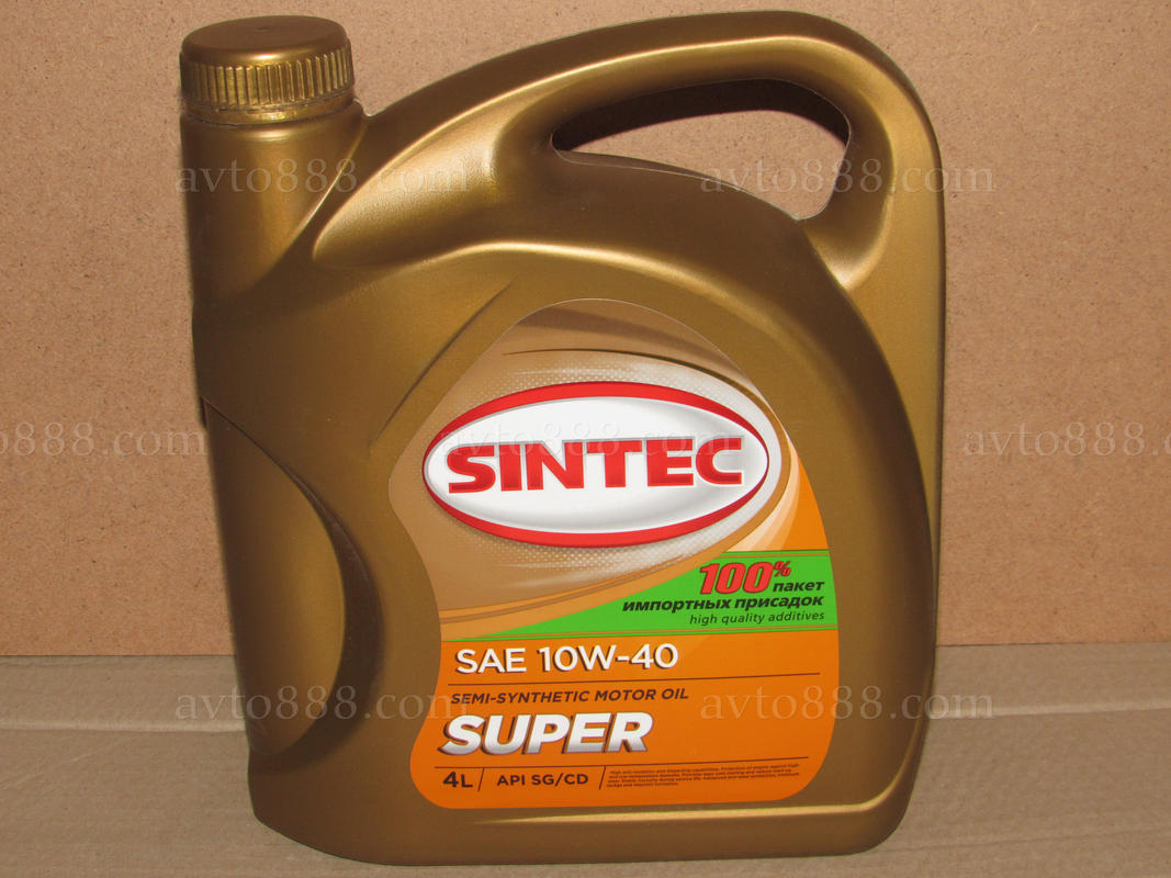 Масло 10w40 Sintec Супер-груз.авто SG/CD 4л