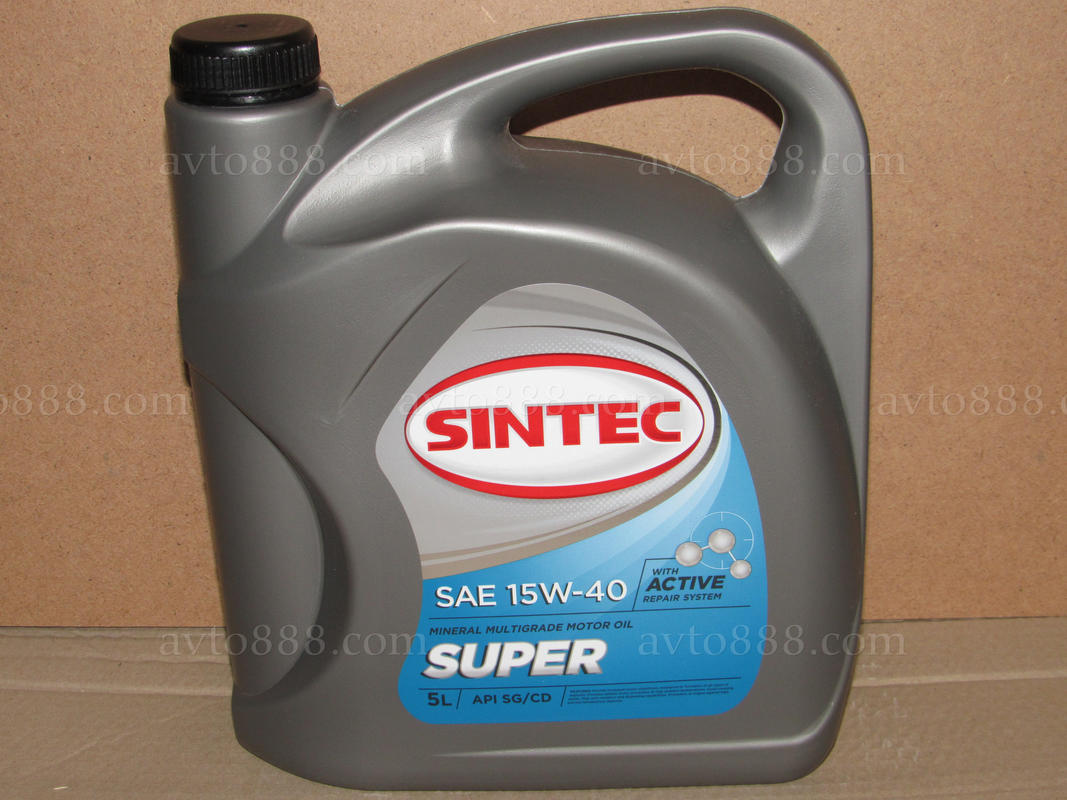 Масло 15w40 Sintec Супер SG/CD 5л