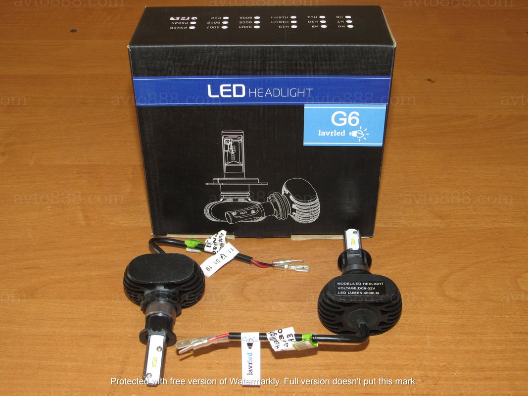 Лампочка 12v Н3 LED-G6 lavrled 6500 K   (гарант.=1рік)