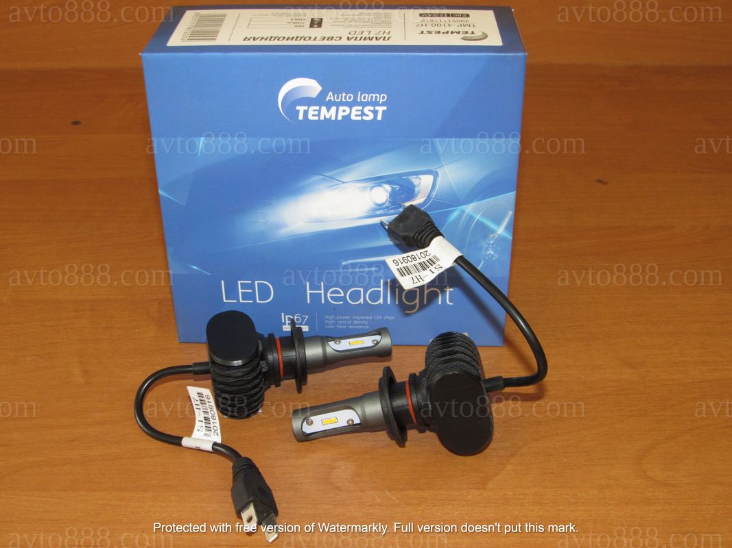 Лампочка 12v Н7 LED Tempest 4100K   (гарант.=1рік)