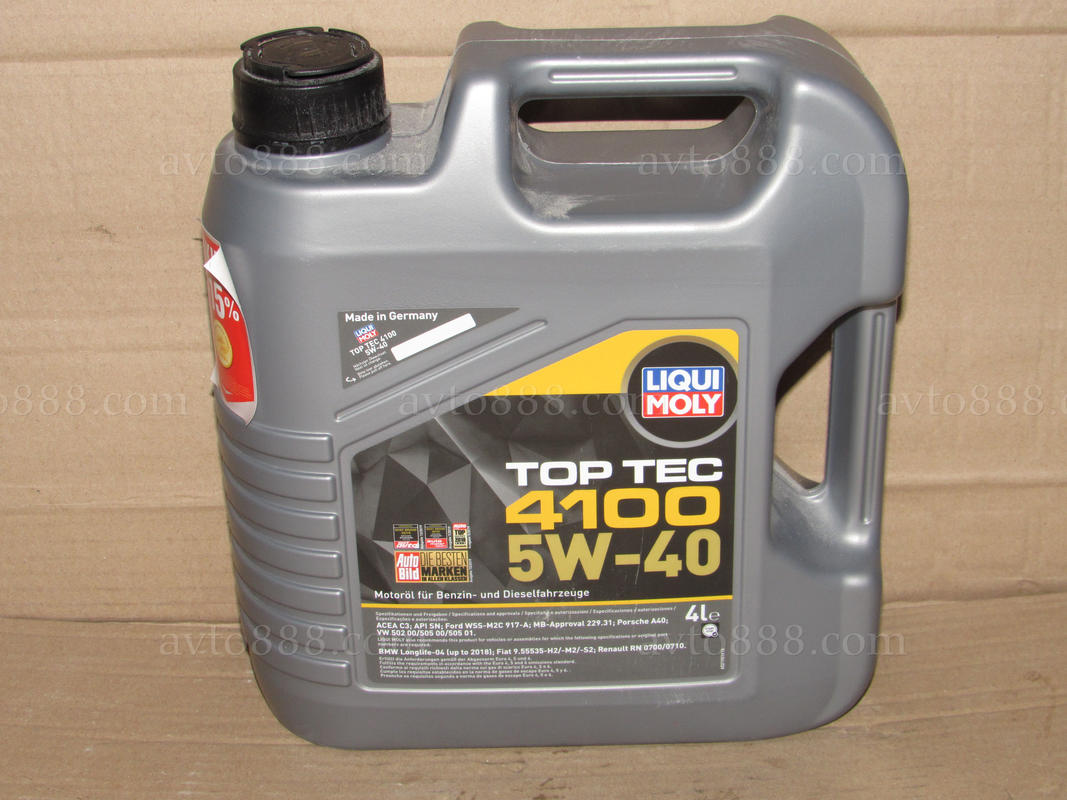 Масло  5w40 Liqui Moly Top Tec 4100 4л