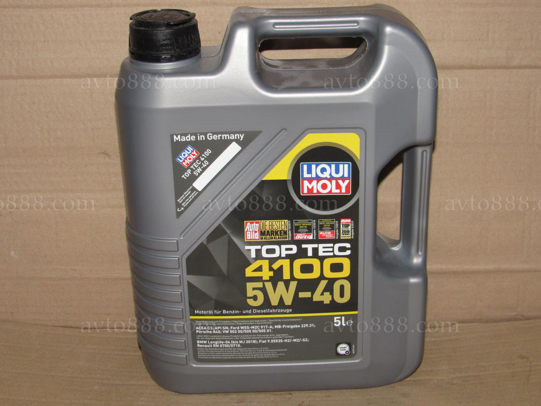 Масло  5w40 Liqui Moly Top Tec 4100 5л