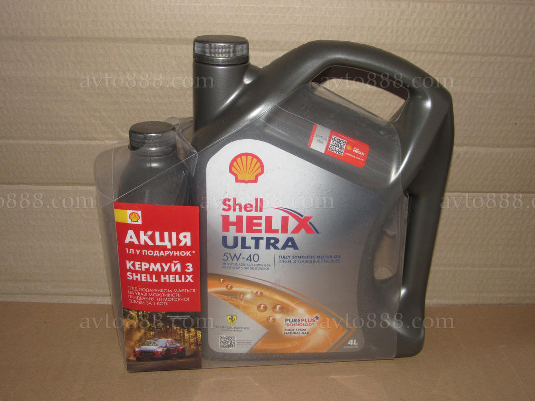 Масло  5w40 Shell Hellix Ultra 4+1л   -А-