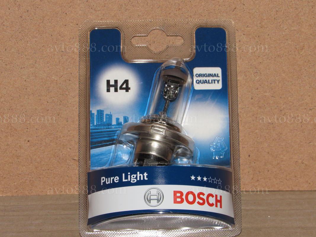 лампочка 12v Н4 P43 60/55W "Bosch" Pure Light