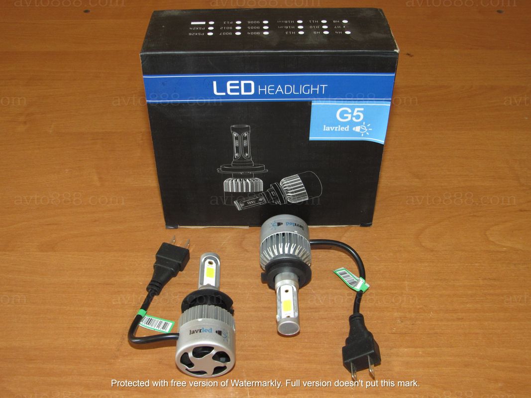 лампочка 12v Н7 LED-G5 "lavrled" 6500 K (MonoLED) 32W 8000 Lumen   (гарант.=1рік)