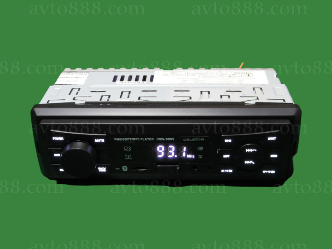 магнитофон "Celsior" MP3/USB/SD/ISO/доп. разъем  CSW-180W белая подсв.