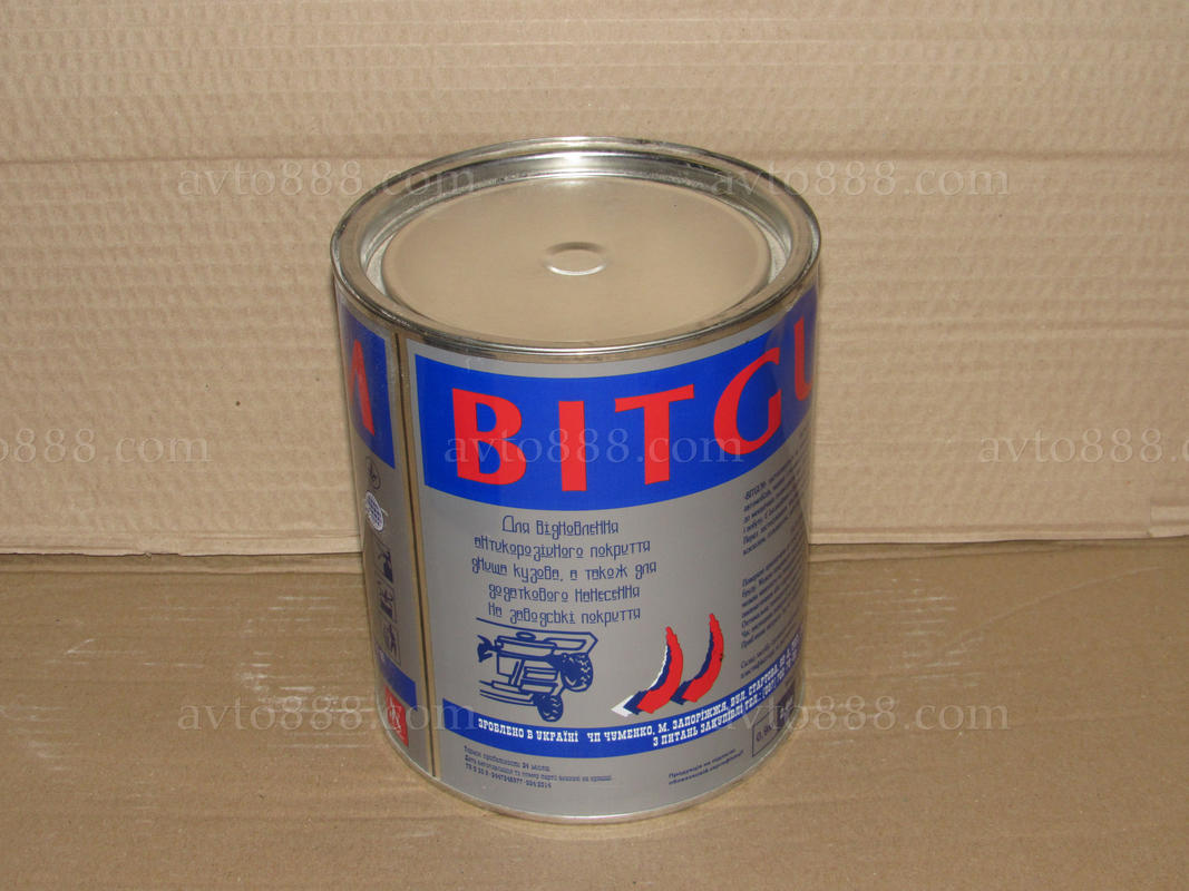 мастика резино-бітумна 3кг  "Bitgum"  ж/б (2,4 кг)
