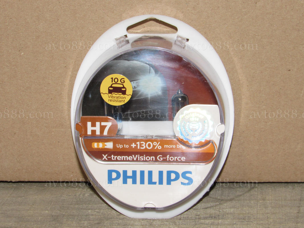 лампочка 12v Н7 55W к-кт "Philips" +130% G-Forse