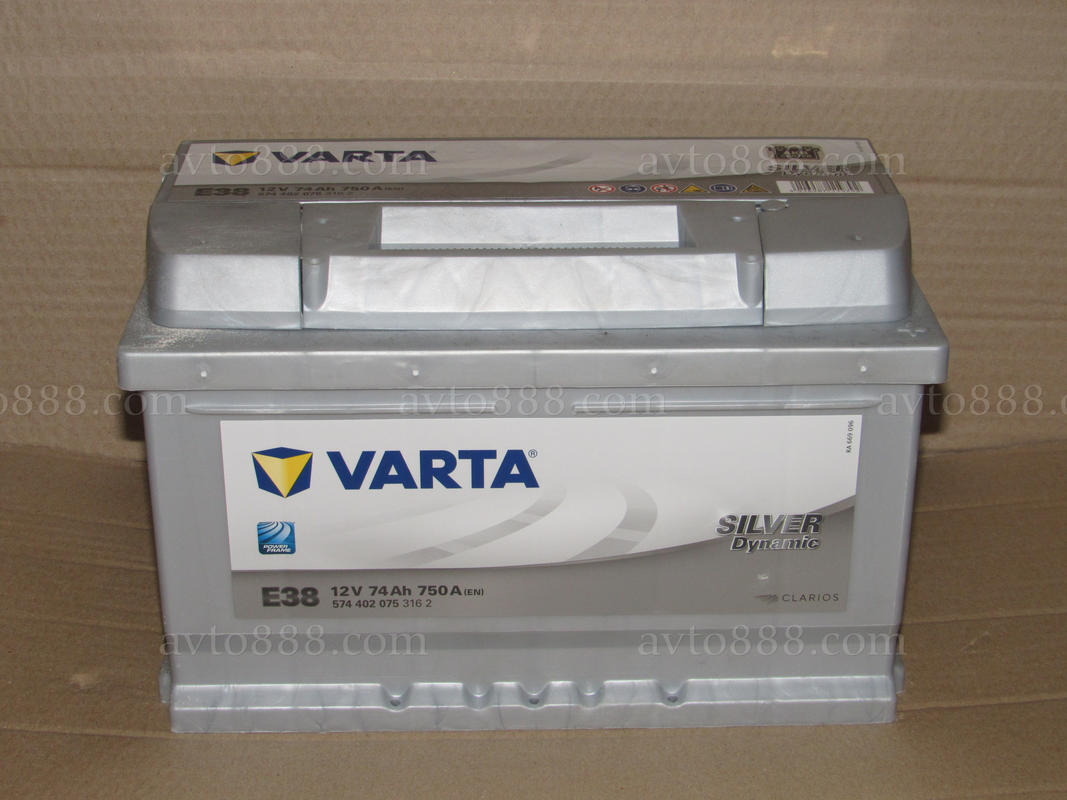АКБ  74 R+ 750A "Varta" Silver Dynamic