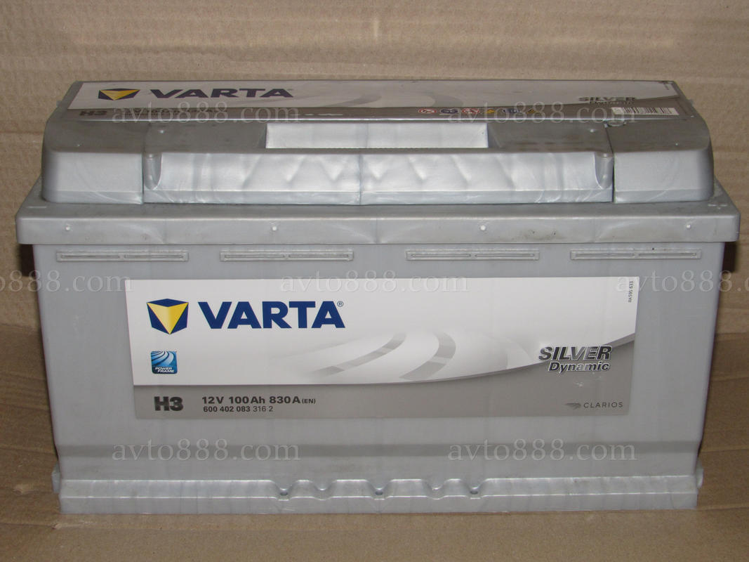 АКБ 100 R+ 830A "Varta" Silver Dynamic