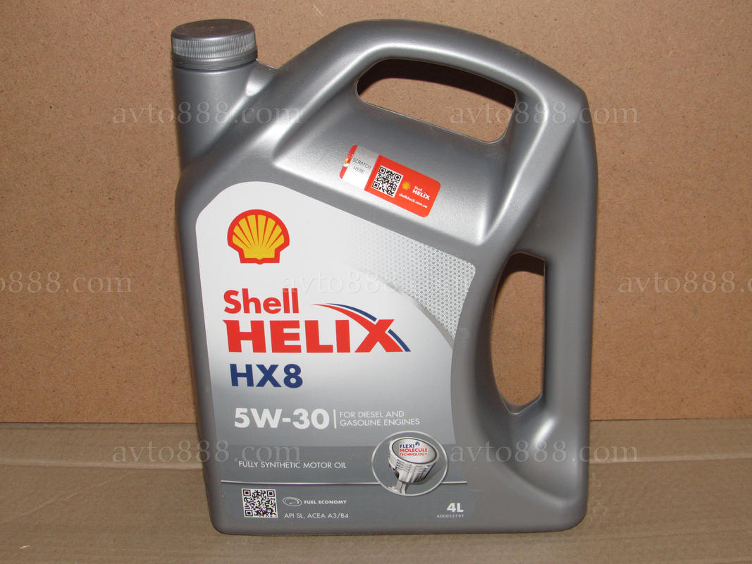 масло "Shell"  5w30 Helix HХ8 4л