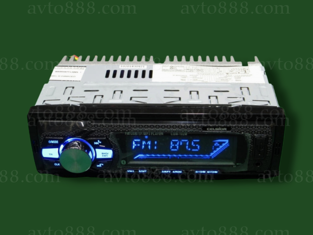 магнитофон "Celsior" CSW- 102M MP3/USB/MicroSD/ISO/доп. разъем/BlueTooth 7-цв. подсв.