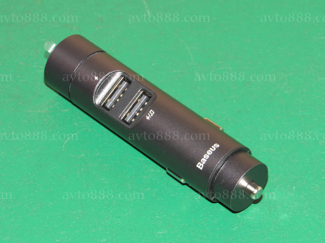 модулятор Baseus Energy Column Car Wireless MP3 Charger (Wireless 5.0+5V/3.1A) Dark Grey (BS-01)