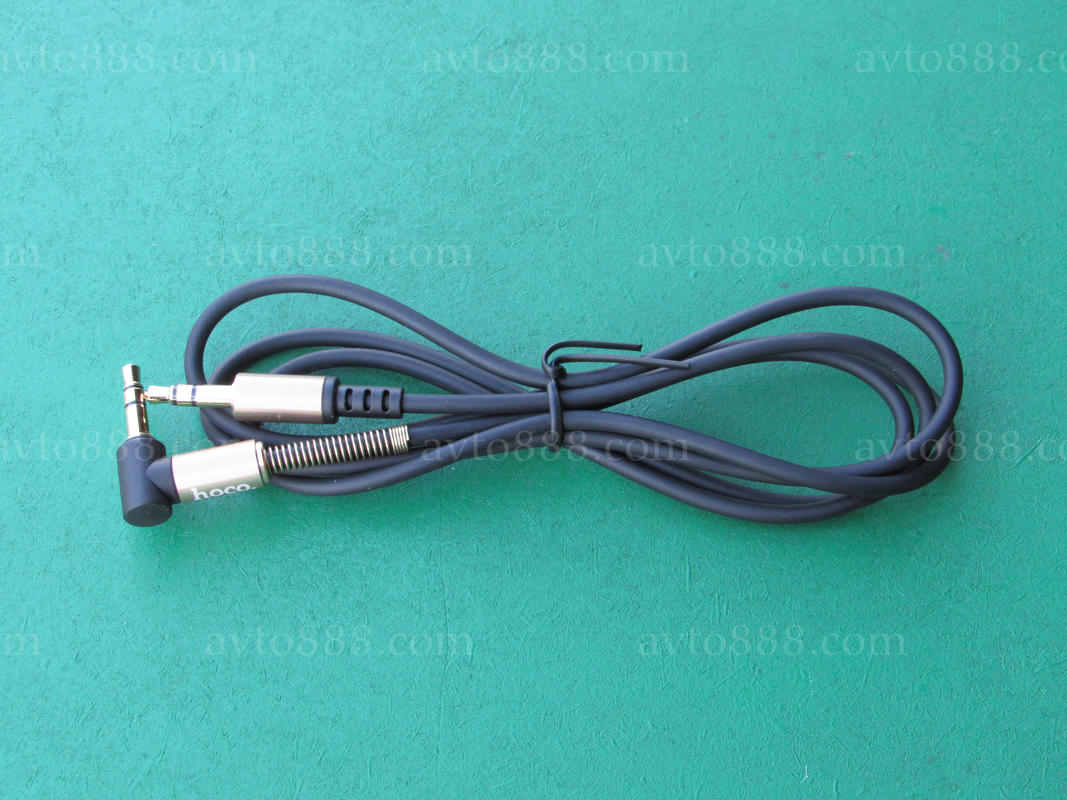 кабель Hoco UPA02 AUX Spring Audio cable Black
