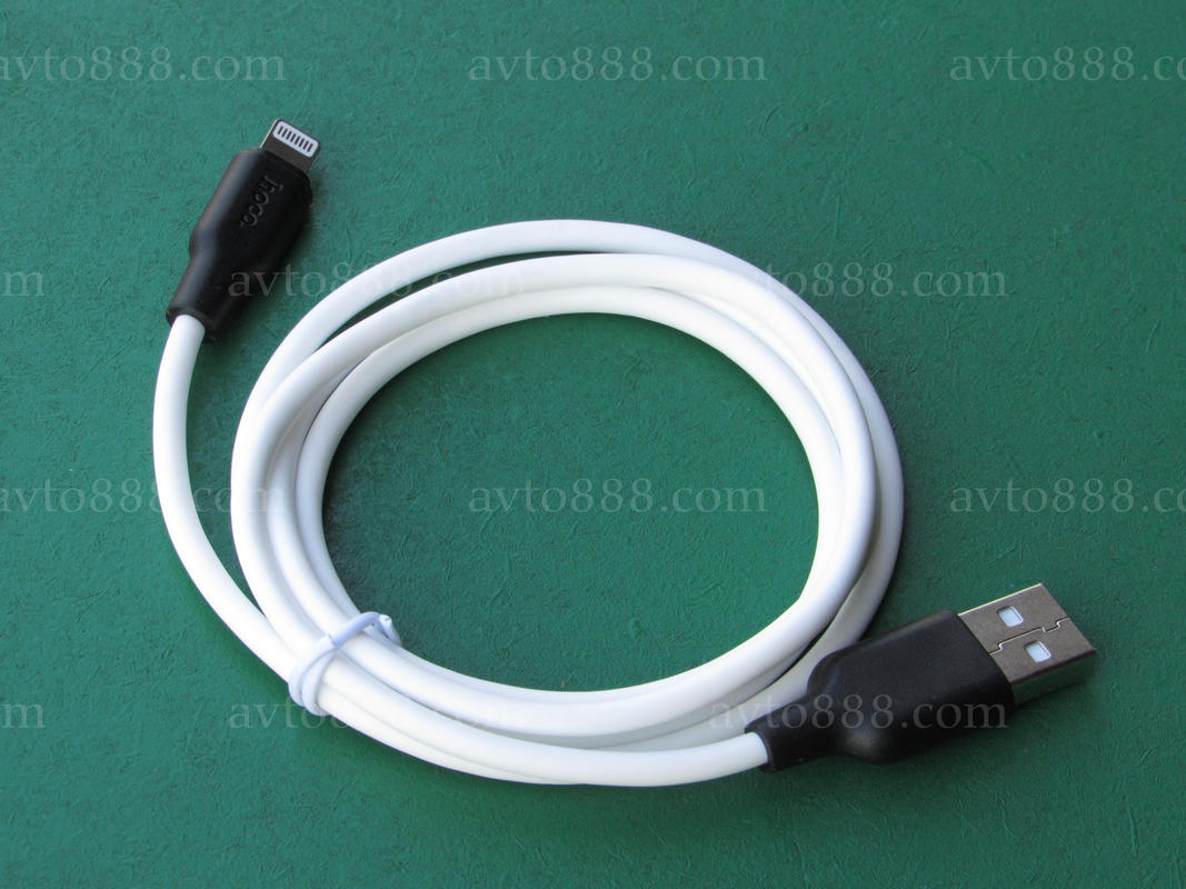 кабель cable Lightning Hoco X21 Silicone charging Black&White