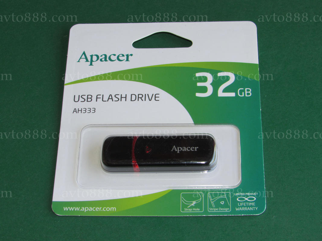 флешка Apacer AH333 32GB (USB 2.0) Black