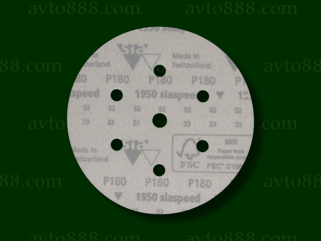 шліфувальний круг SIA 1950 6+1отв, 150мм Р180
