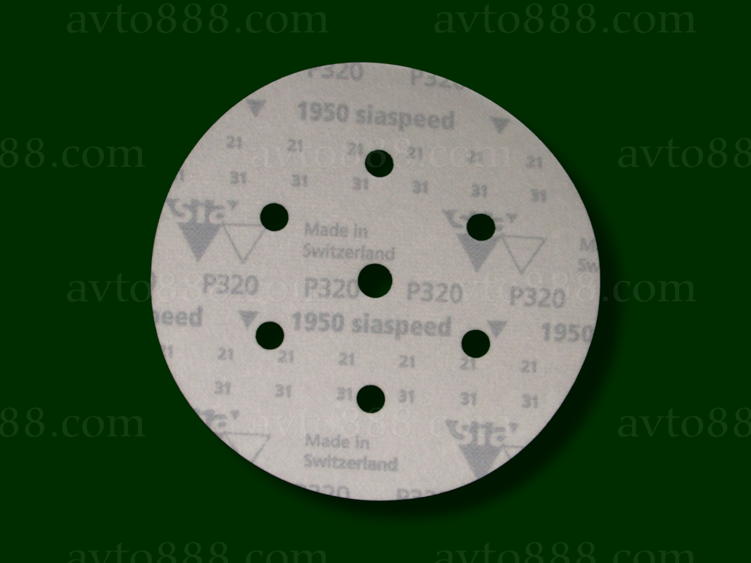 шліфувальний круг SIA 1950 6+1отв, 150мм Р320