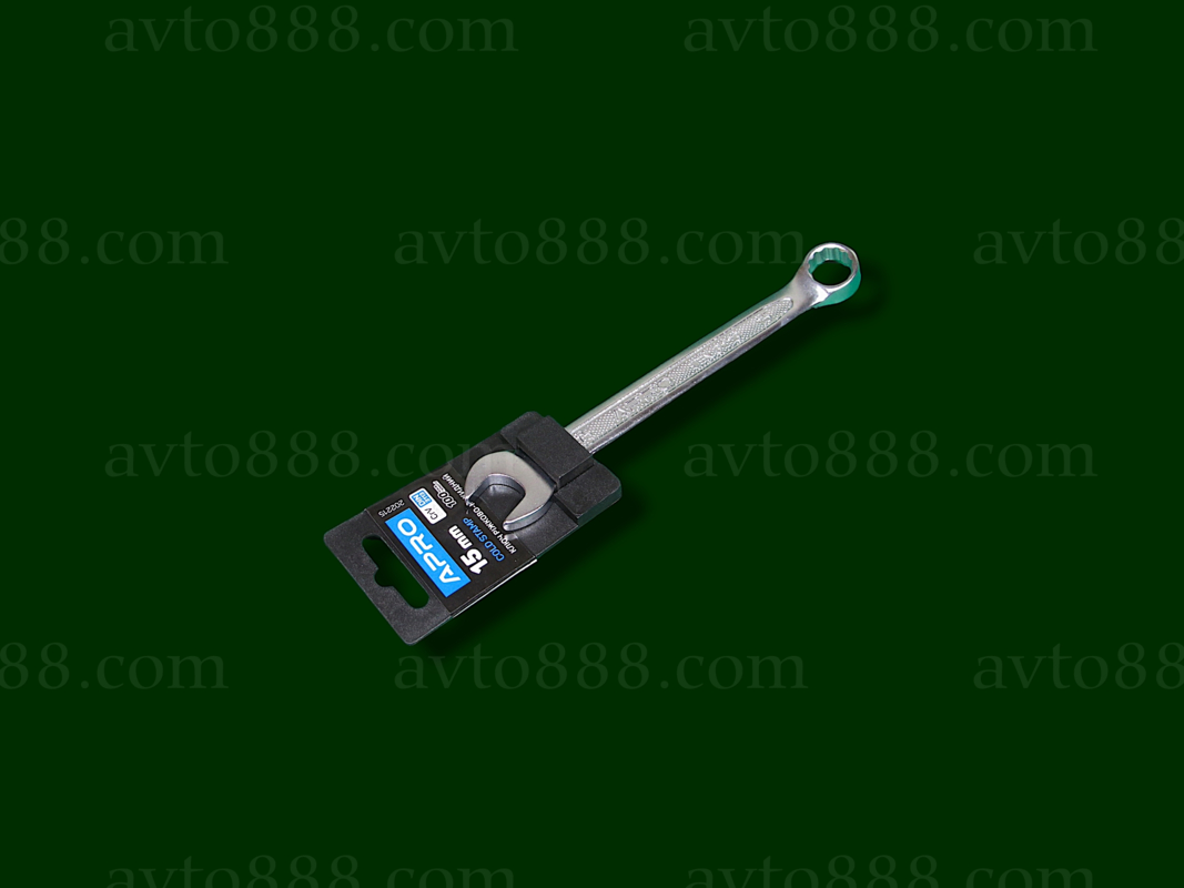ключ ріжково-накидний Холодний штамп DIN3113 CrV 15 мм  "APRO"