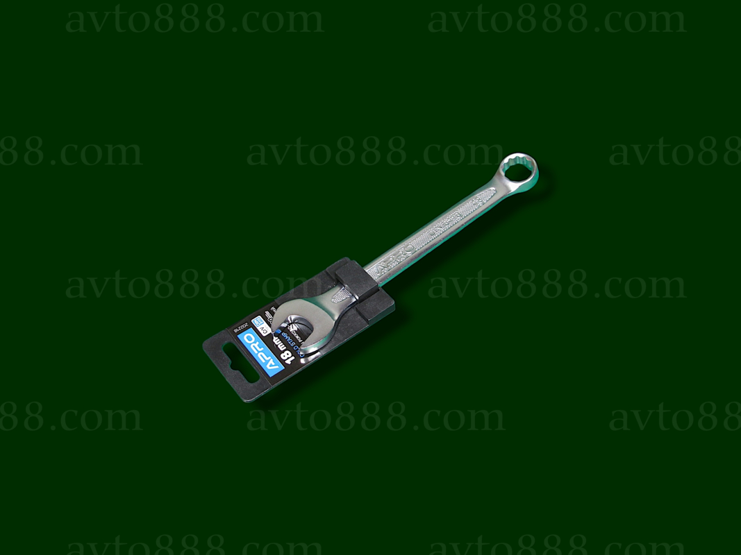 ключ ріжково-накидний Холодний штамп DIN3113 CrV 18 мм  "APRO"
