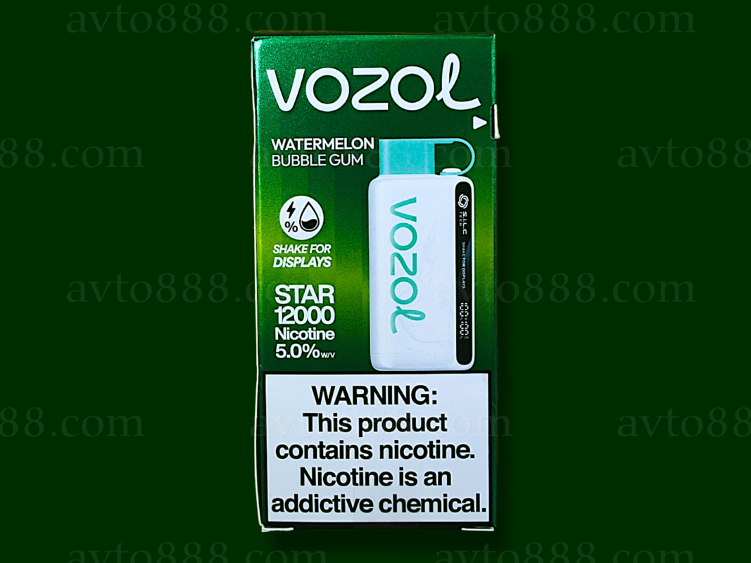 Vozol Star 12000 Watermelon Bubble Gum (Арбузная Жевательная Резинка) 5% Одноразовый POD