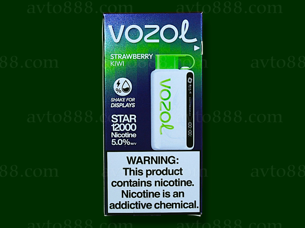 Vozol Star 12000 Strawberry Kiwi (Клубника Киви) 5% Одноразовый POD