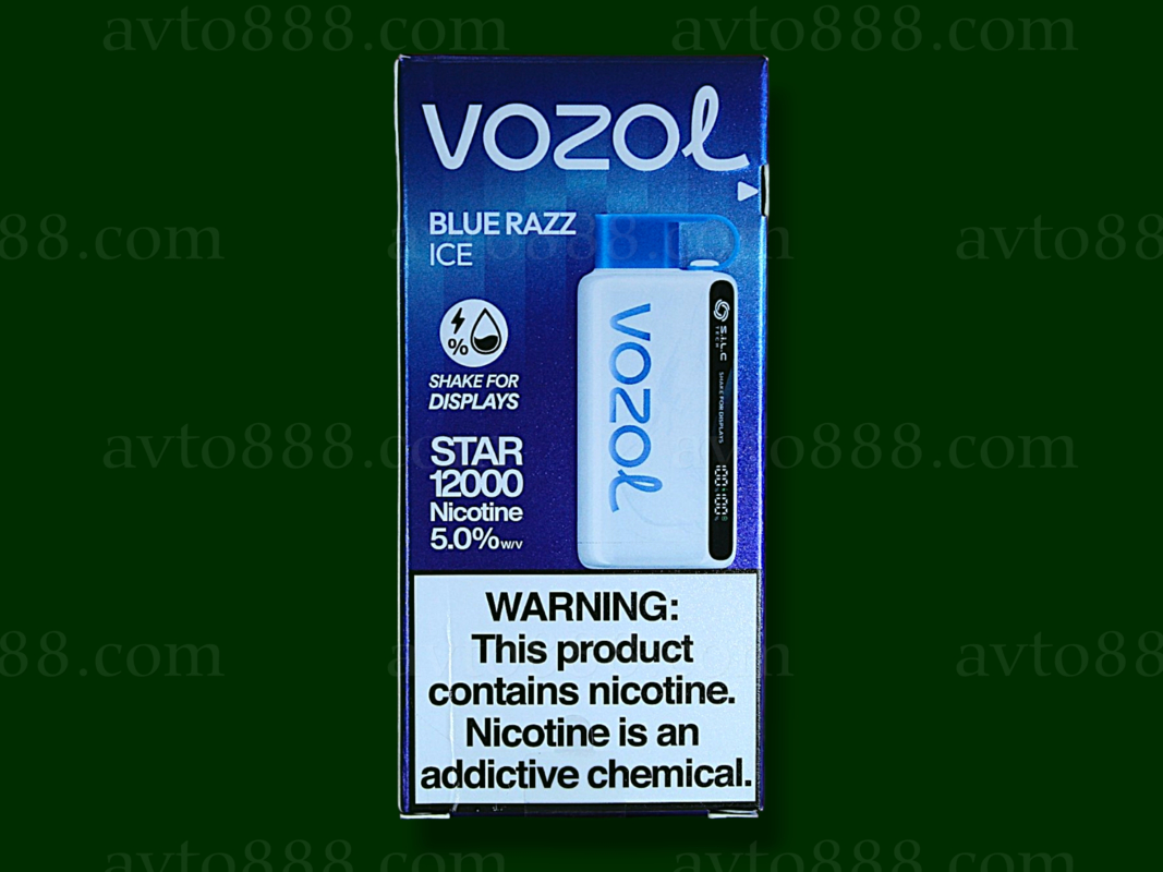 Vozol Star 12000 Blue Razz Ice (Блю Разз Лед) 5% Одноразовый POD